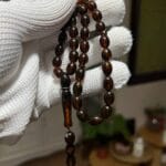 33’lü Siyah Fosilli Kehribar Tesbih