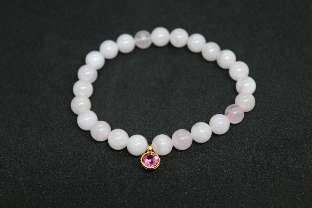 Pembe kuvars bileklik - Görsel 2