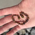 Koyu yeşil renk kehribar bebek bileklik