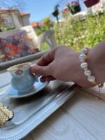 8ve6mm den büyüklü küçüklü inci bileklik - Görsel 2