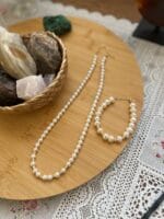 6mm inci kolye ve 10mm inci bileklik seti - Görsel 2