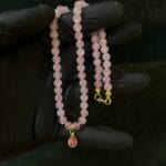 6 mm Pembe kuvars kolye