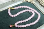 6 mm Pembe kuvars kolye - Görsel 3