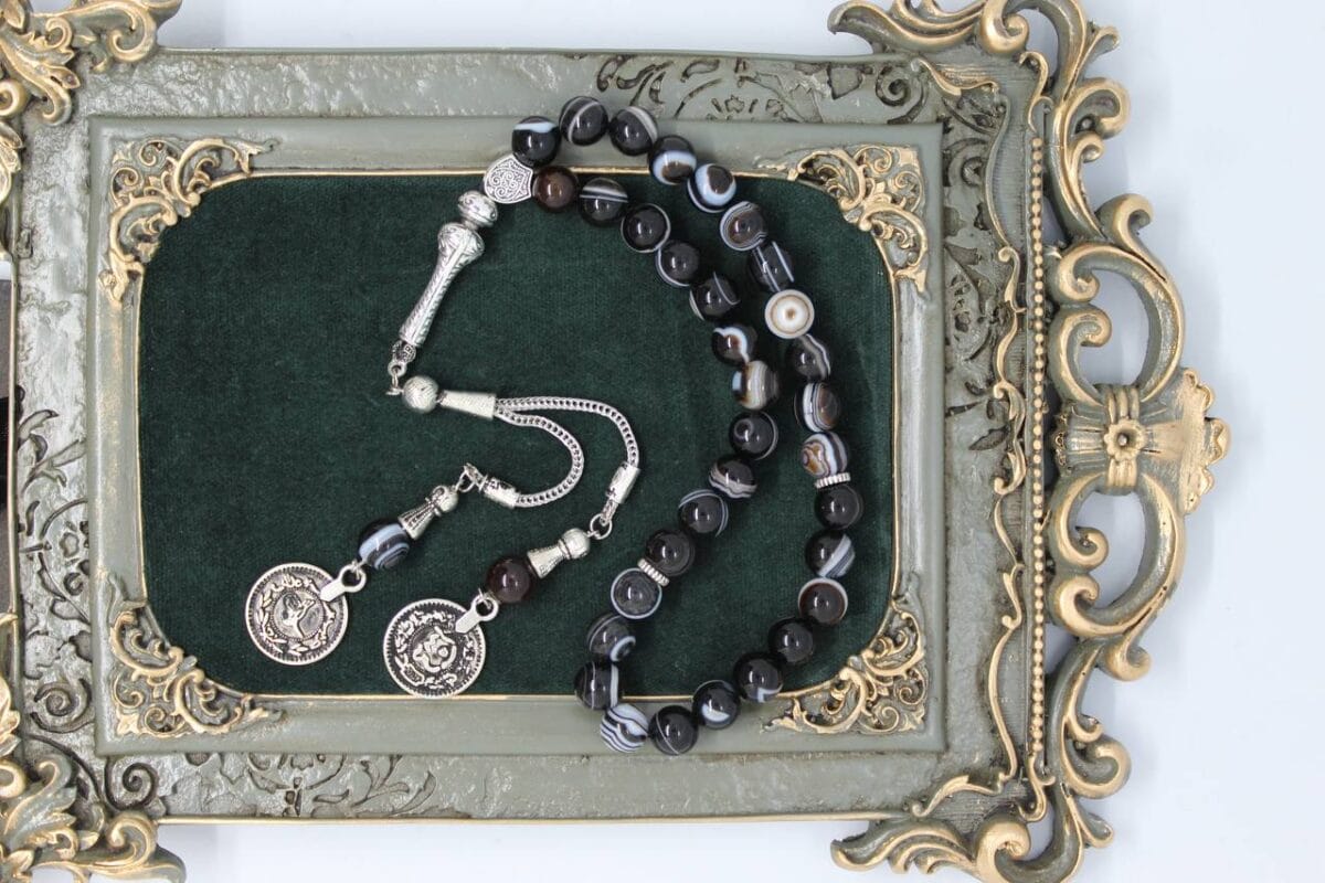 10 mm Siyah akik tesbih - Görsel 3