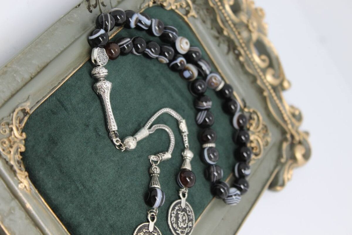 10 mm Siyah akik tesbih - Görsel 2