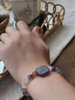 kare kesım orta süslü florit bileklik