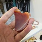 Akik taşı gua sha (Yüz masaj aleti)