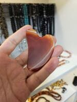 Akik taşı gua sha (Yüz masaj aleti)