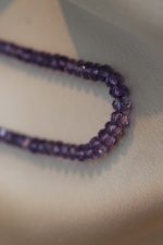 6mm Fasetli Ametist taşı kolye - Görsel 2